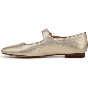 Sam Edelman Womens Gold Leaf Polyester Closed Pointed Toe Ballet Flat Shoes